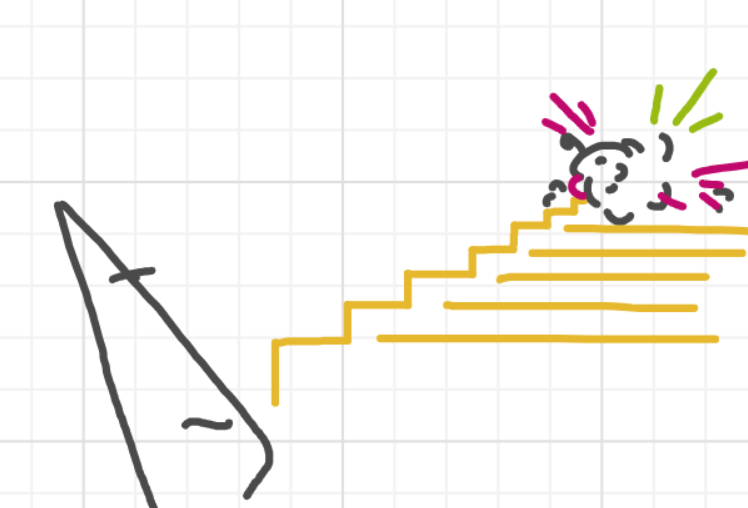 A panel from Running Duos, episode four of the Board Boards object show by Furretwalk/WalkingFurret.